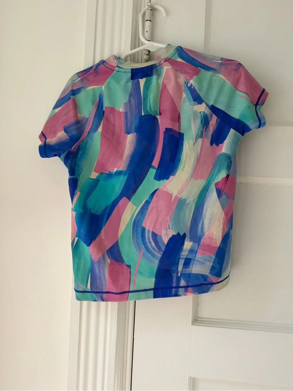 Athleta Girl Short Sleeve Rash Guard & matching Primary Bikini bottom, size 6-7